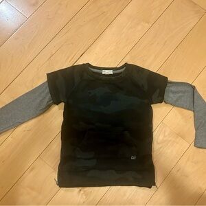 Appaman Camouflage Shirt w/ Gray Sleeves and side zips